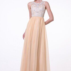 Illusion Neck A-Line Shape Prom Dress CDJ710